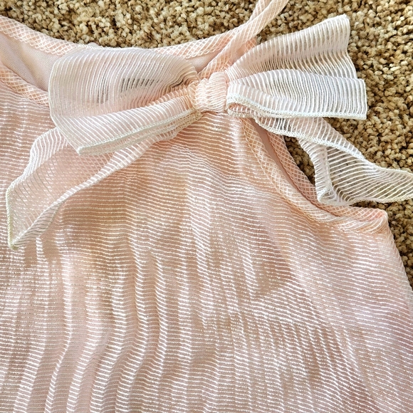 Zunie girls sheer overlay shift dress Size 6x Color pastel pink - Picture 3 of 6